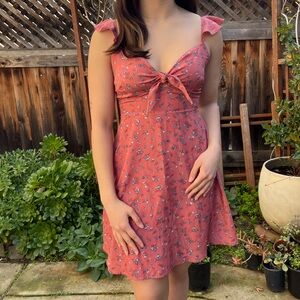 Floral Pink mini Dress